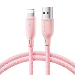 Joyroom Multi-Color Series S-A34 USB-A / Lightning 3A-Kabel 1 m – Rosa