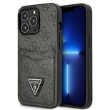 Guess 4G Triangle Logo Cardslot case for iPhone 13 Pro Max - black