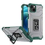 Crystal Ring Case Kickstand Tough Rugged Cover for iPhone 12 green