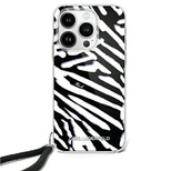 Karl Lagerfeld IML Zebra Pattern &amp; Cord iPhone 16 Pro Case - Black