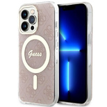 Guess GUHMP13LH4STP iPhone 13 Pro / 13 6.1" pink/pink hardcase 4G MagSafe