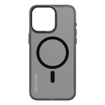 Decoded Transparent Grip Case with MagSafe for iPhone 15 Pro Max - gray and black