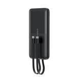 Powerbank Choetech B654 10000mAh 22.5W USB-A / USB-C / micro USB z wbudowanym kablem USB-C / Lightning - czarny