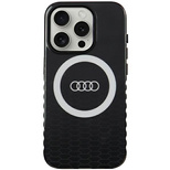 Audi IML Big Logo MagSafe Hülle für iPhone 15 Pro – Schwarz