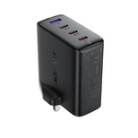 Acefast A97 PD100W GaN-Wandladegerät (3 x USB-C + USB-A) mit UK-Stecker – Schwarz