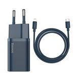 Baseus Super Si 1C Schnellladegerät USB Type C 20W Power Delivery + USB Type C - Lightning Kabel 1m blau (TZCCSUP-B03)