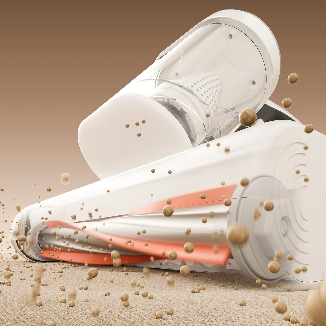 Odkurzacz UWANT posiada szczotkę o konstrukcji ograniczającej plątanie włosia