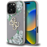 Guess Grained Roses Big 4G Logo iPhone 16 Pro Max Hülle - Lila