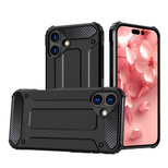 Hybrid Armor iPhone 16 Plus Case - Black