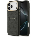 Guess 4G PU Classic Logo MagSafe case for iPhone 17 Pro Max - black