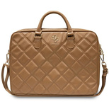 Torba Guess Quilted 4G na laptopa 16" - brązowa