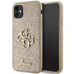 Guess GUHCN61HG4SGD case for iPhone 11 / Xr - gold Glitter Script Big 4G