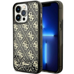 Guess GUHCP14XLC4PSGK iPhone 14 Pro Max 6,7" schwarz/schwarz Hardcase Liquid Glitter 4G Transculent