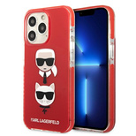 Etui Karl Lagerfeld Karl&Choupette Head na iPhone 13 Pro Max - czerwone