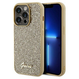 Guess Disco Metal Script Hülle für iPhone 14 Pro – Gold