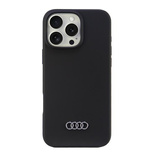 Audi Silikonhülle iPhone 16 Pro Max 6,9&quot; schwarz/schwarz Hardcase AU-LSRIP16PM-Q3/D1-BK