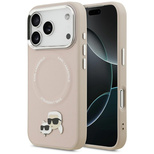 Karl Lagerfeld Karl &amp; Choupette Pins MagSafe Case for iPhone 17 Pro Max - Pink