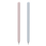 Stoyobe Pencil Sleeve 2x case for Apple Pencil 2 case overlay stylus case pink + light blue