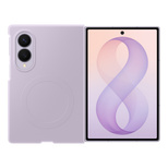 Samsung Silikon- Magnet Case für Samsung Galaxy Z Fold 8, kompatibel mit MagSafe + 2 Antireflexionsfolien – Lila