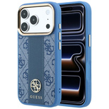 Guess 4G with Stripe Round and Classic Logos MagSafe Case for iPhone 17 Pro / 18 Pro - Blue