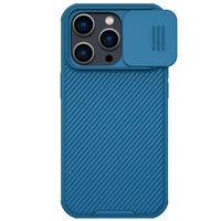 Nillkin CamShield Pro Case etui iPhone 14 Pro pancerny pokrowiec osłona na aparat kamerę niebieski