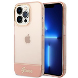 Guess GUHCP14LHGCOP iPhone 14 Pro 6.1 &quot;pink / pink hardcase Translucent