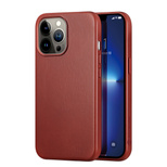 Dux Ducis Naples Case for iPhone 13 Pro Max Leather Cover (MagSafe Compatible) Red