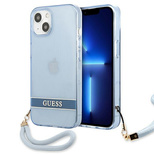 Guess GUHCP13SHTSGSB iPhone 13 mini 5,4 &quot;blue / blue hardcase Translucent Stap