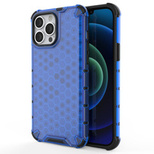 Honeycomb Handyhülle Schutzhülle mit TPU Rahmen für iPhone 13 Pro Max blau