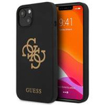 Guess Silicone 4G Logo Case for iPhone 13 - Black