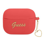 Guess GUAPLSCHSR AirPods Pro cover red/red Silicone Charm Heart Collection