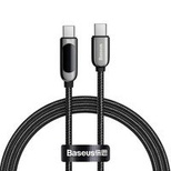 Kabel Baseus CATSK-B01 USB-C - USB-C PD QC 100W 5A 480Mb/s 1m z wyświetlaczem - czarny