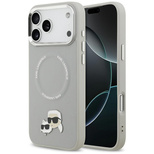 Karl Lagerfeld Karl &amp; Choupette Pins MagSafe Case for iPhone 17 Pro Max - Gray
