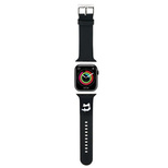 Pasek Karl Lagerfeld 3D Rubber Choupette Heads na Apple Watch 38/40/41mm - czarny