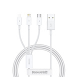 Baseus Superior Series USB-A - USB-C / Lightning / micro USB 3.5A cable 0.5m - white