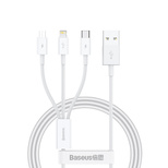 Baseus Superior Series USB-A - USB-C / Lightning / Micro-USB 3,5A Kabel 0,5 m - weiß