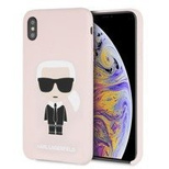 Karl Lagerfeld KLHCI65SLFKPI iPhone Xs Max hardcase jasnoróżowy/light pink Silicone Iconic