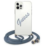 Guess GUHCP12MCRTVSBL iPhone 12/12 Pro 6.1&quot; blue/blue hardcase Script Vintage