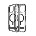ZAGG Santa Cruz Snap KS MagSafe Hülle mit Ständer für iPhone 17 Pro Max - Transparent und Schwarz