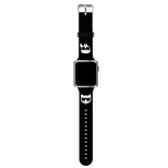 Karl Lagerfeld KLAWLSLCKK Apple Watch Strap 42/44 / 45mm black / black strap Silicone Karl &amp; Choupette Heads