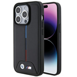 BMW Quilted Tricolor iPhone 15 Pro Case - Black