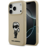 Karl Lagerfeld Silicone Karl Sketch &amp; Logo MagSafe Case for iPhone 17 Pro - Brown