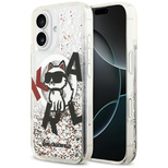 Karl Lagerfeld Liquid Glitter Choupette Logo MagSafe Case for iPhone 17 - Clear