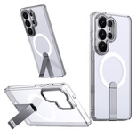 Hybrid Armor X Case for Samsung Galaxy S26 Ultra with Stand, Compatible with MagSafe - Transparent