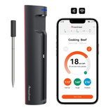 Meatmeet Pro Smart Küchenthermometer mit Bluetooth-App, geeignet für Grill, Backofen und Smoker – Schwarz