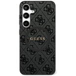 Guess Leather 4G Colored Ring Classic Logo MagSafe Case Samsung Galaxy S25 Plus black