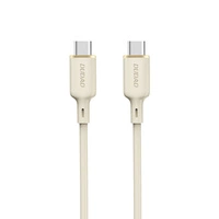 Kabel Dudao L7SCC USB-C - USB-C 100W 2m - beżowy