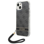 Guess GUOHCP14SH4STK iPhone 14 6.1&quot; black/black hardcase 4G Print Strap