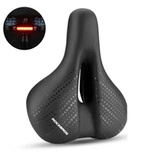 Rockbros 38218916002 MTB bicycle saddle + lamp - black