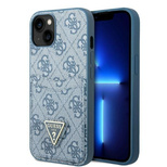 Guess GUHCP13SP4TPB iPhone 13 mini 5.4&quot; blue/blue hardcase 4G Triangle Logo Cardslot